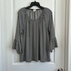 Michael Kors peplum blouse size lg